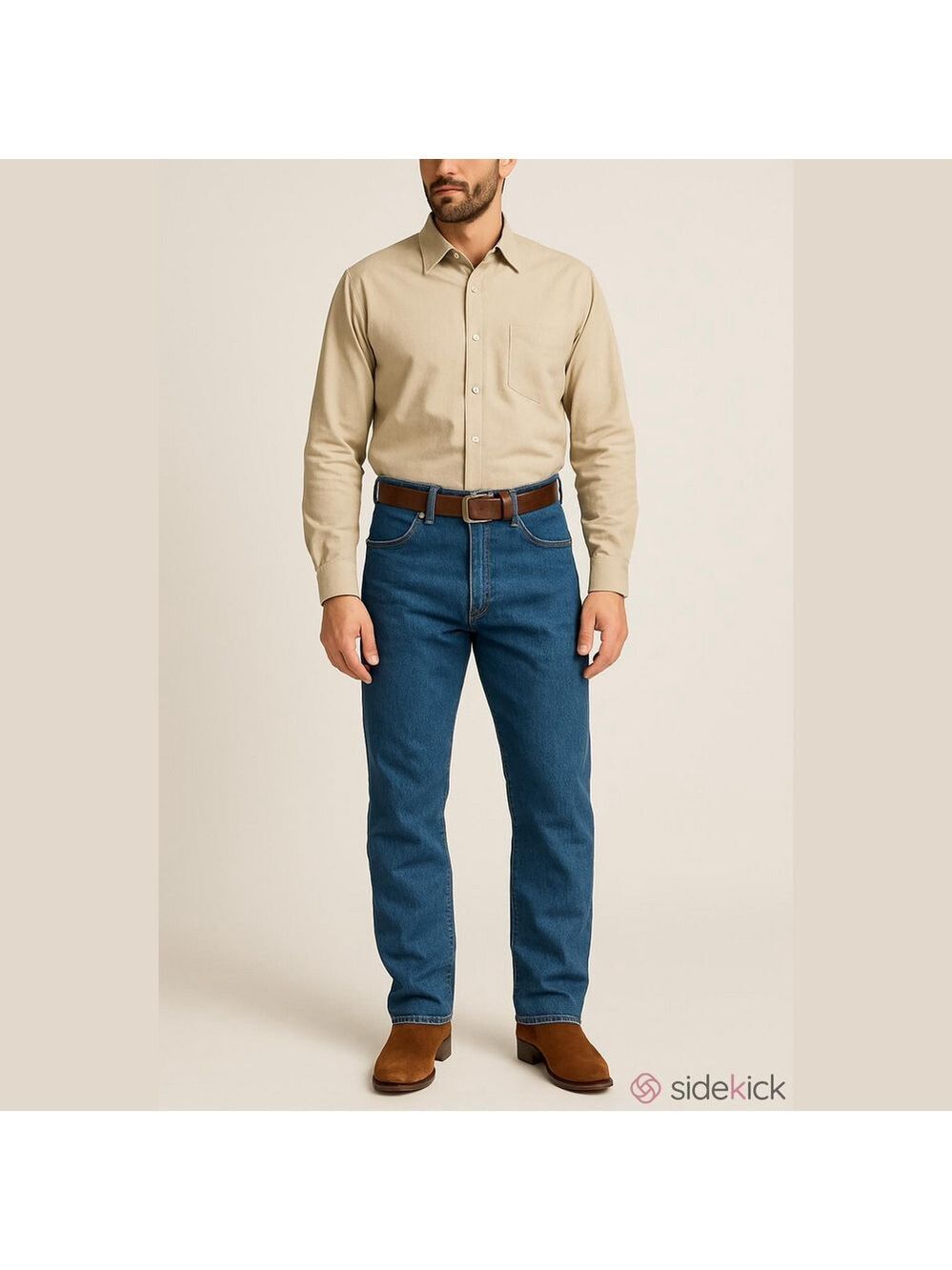 Rustler Classic Blue Straight-Leg Jeans with Medium Wash 36X30.